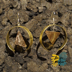 Boucles d'oreilles - Les mouvantes - Cuivre et laiton