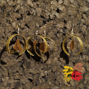Boucles d'oreilles - Les mouvantes - Cuivre et laiton