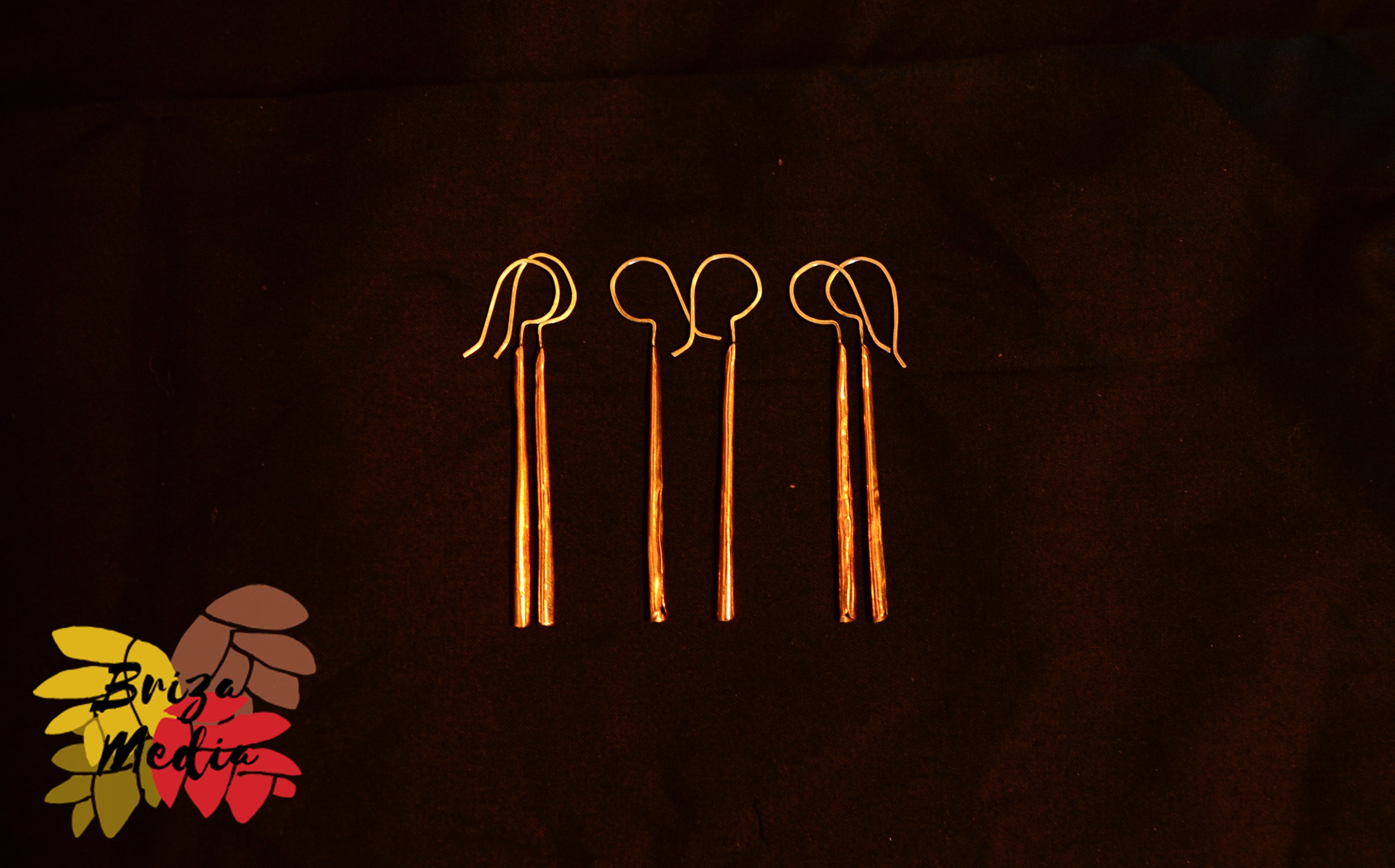 Boucles d'oreilles  ♫ Forêt ♫ Cuivre