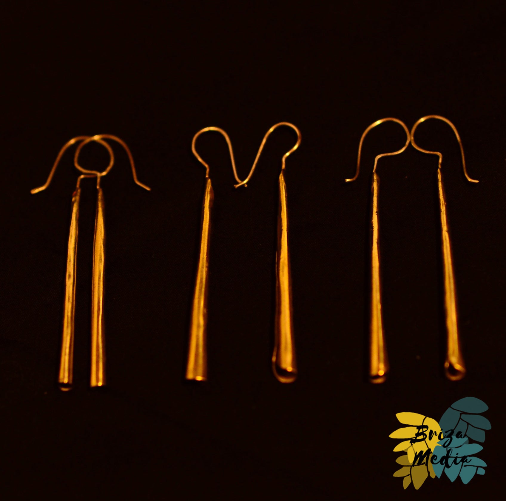 Boucles d'oreilles  ♫ Forêt ♫ Laiton
