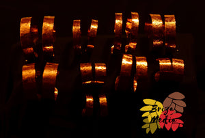 Boucles d'oreilles - Créoles ♫ Maloya ♫ Ruban de cuivre large